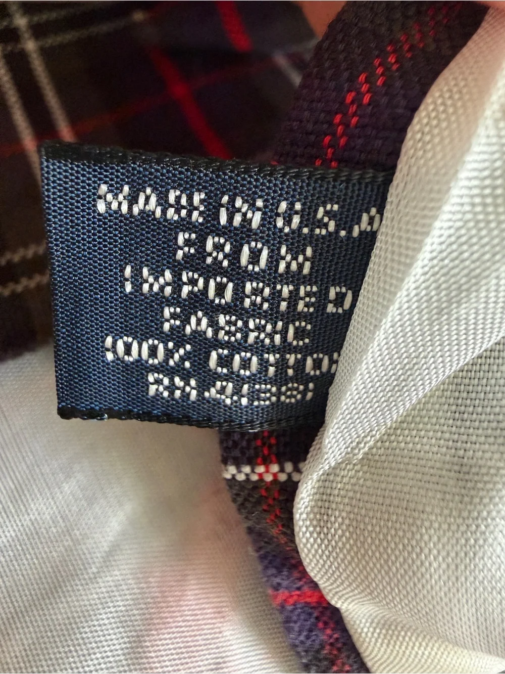 Vtg 90s Tartan Plaid POLO Ralph Lauren Necktie Cotton Preppy Heritage Ivy League